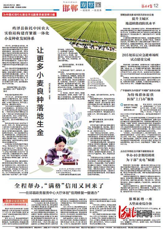 鸡泽县依托中国农大实验站构建育繁推一体化小麦种业发展体系